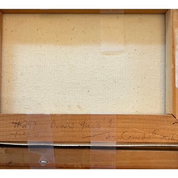 Contemporary Gold Wood Framed Oil on Canvas Portrait “Blinks Hound” Signed - Picture 12 of 13